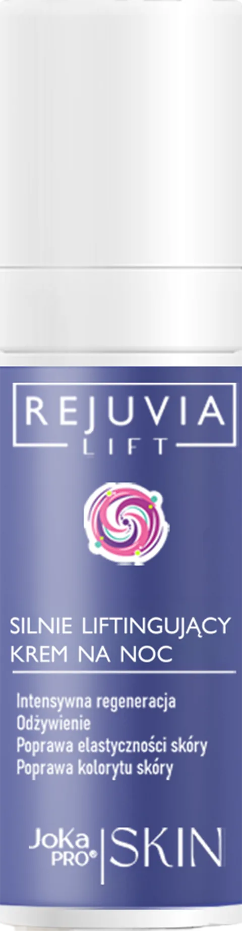 Silnie Regenerujący Krem Na Noc 50 ml, REJUVIA LIFT: niebiesko-fioletowy flakon z białą nakrętką